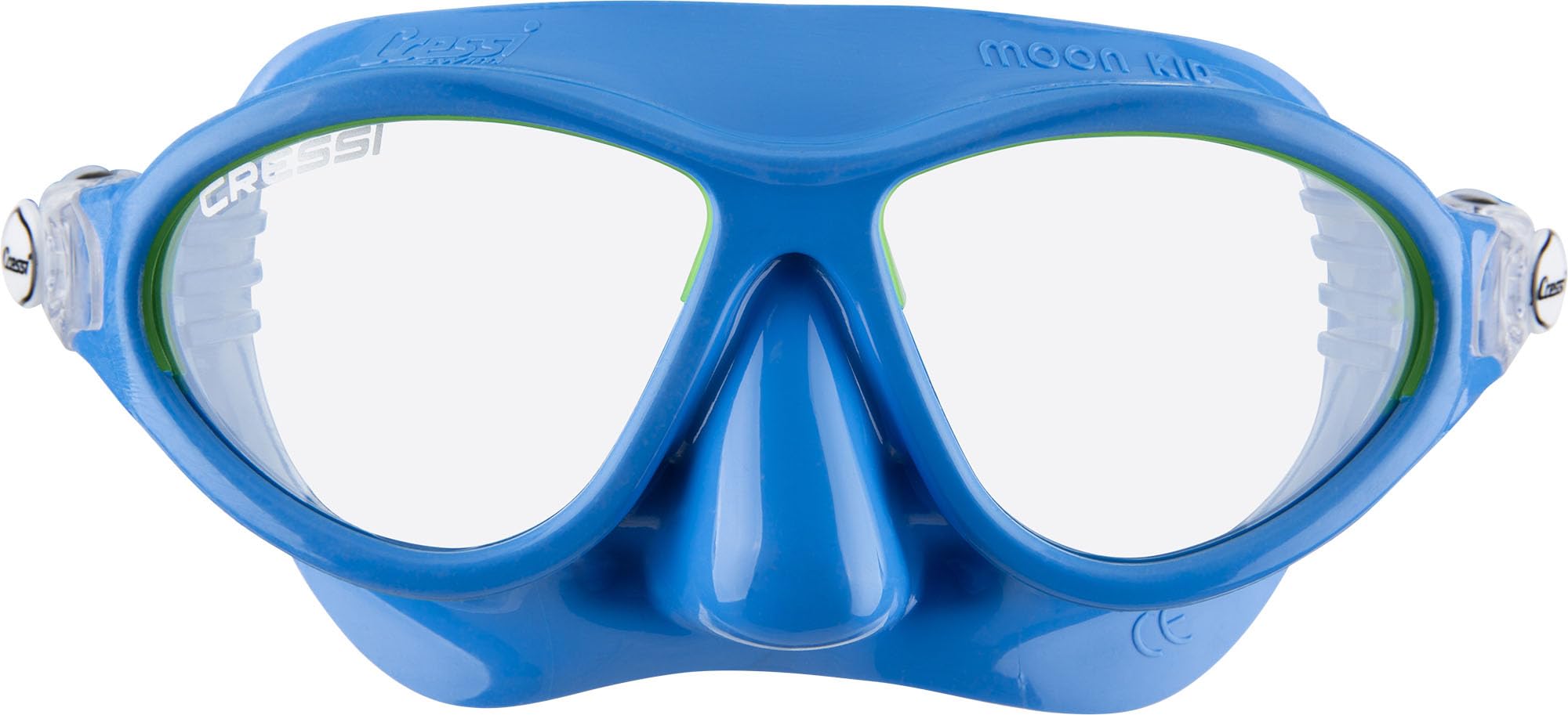 Cressi Moon Kid Snorkeling Mask - Blue/Lime, Uni