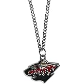 NHL Siskiyou Sports Fan Shop Minnesota Wild Chain Necklace with Small Charm 22 inch Team Color