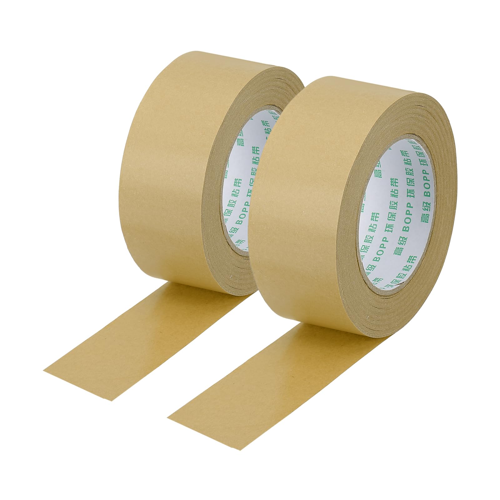 PATIKIL 1.9" x 55 Yards Brown Packing Tape, 2 Roll Heavy Duty Kraft Tape Paper Gummed Tape for Sealing Cardboard Carton Boxes, Shipping, Moving, Masking