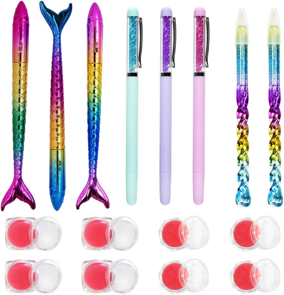 AIFUDA 16 Pcs Diamond Art Tool Kit - Mermaid Spiral Diamond Art Pen Kit - Includes Pen Drills, Glue Clay, Rosa