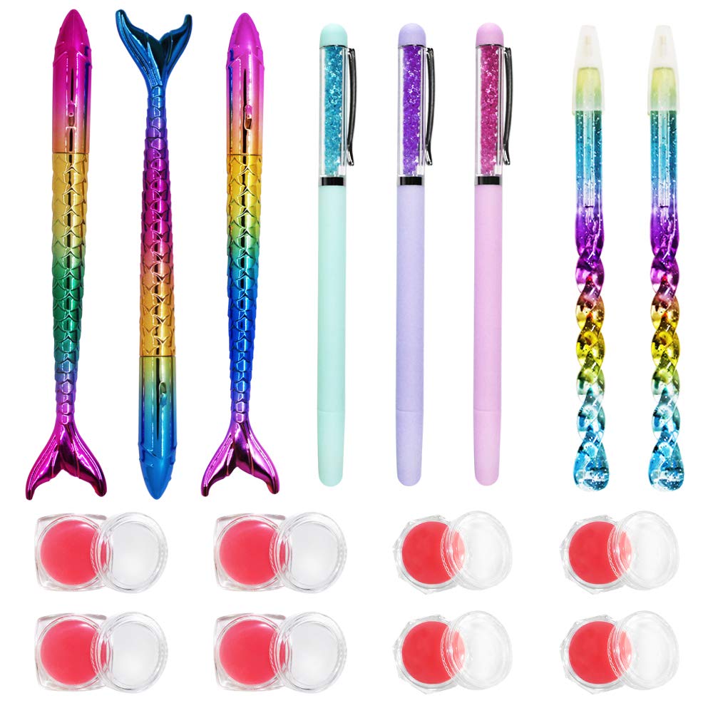 AIFUDA 16 Pcs Diamond Art Tool Kit - Mermaid Spiral Diamond Art Pen Kit - Includes Pen Drills, Glue Clay