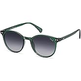 SOJOS Small Round Classic Polarized Sunglasses for Women Men Vintage Style UV400 Lens MAY SJ2113