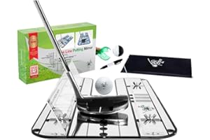 GOLF 4 YOU Golf Putting Mirror Premium Set - All in One Value Pack Golf Practice Golf Putting Aids ​to Improve All Aspects of Your Golf Short Game. The Most Valuable Golf Training Aids on The Market
