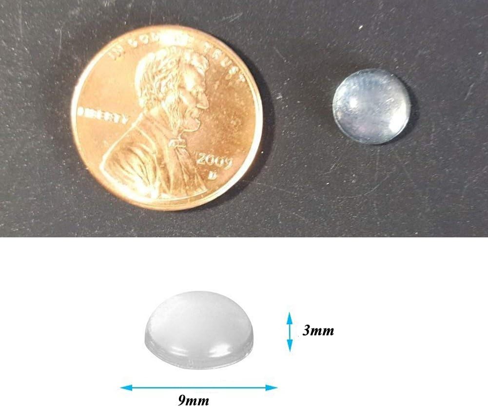 ART DISPLAY SYSTEMS 75 Clear Self-Adhesive Rubber Feet – Small Hemispherical Bumpers + Samples - View #2