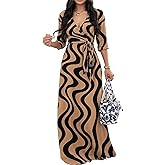 Maxi Dresses for Women Long Dress Casual V-Neck Loose Prom Dresses All Seasons