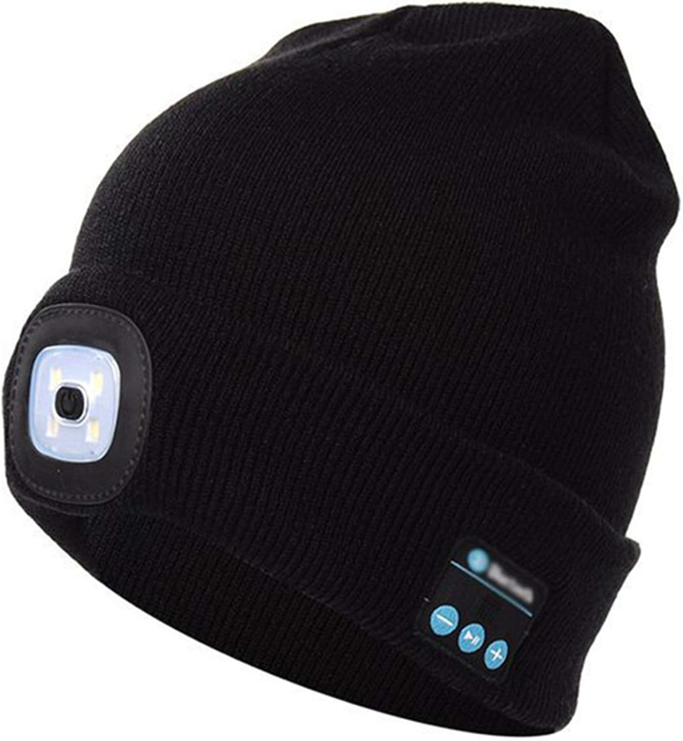 YYDM Bluetooth Beanie Hat, LED Winter Warm Beanie, Wireless Hands-Free Support for Music 