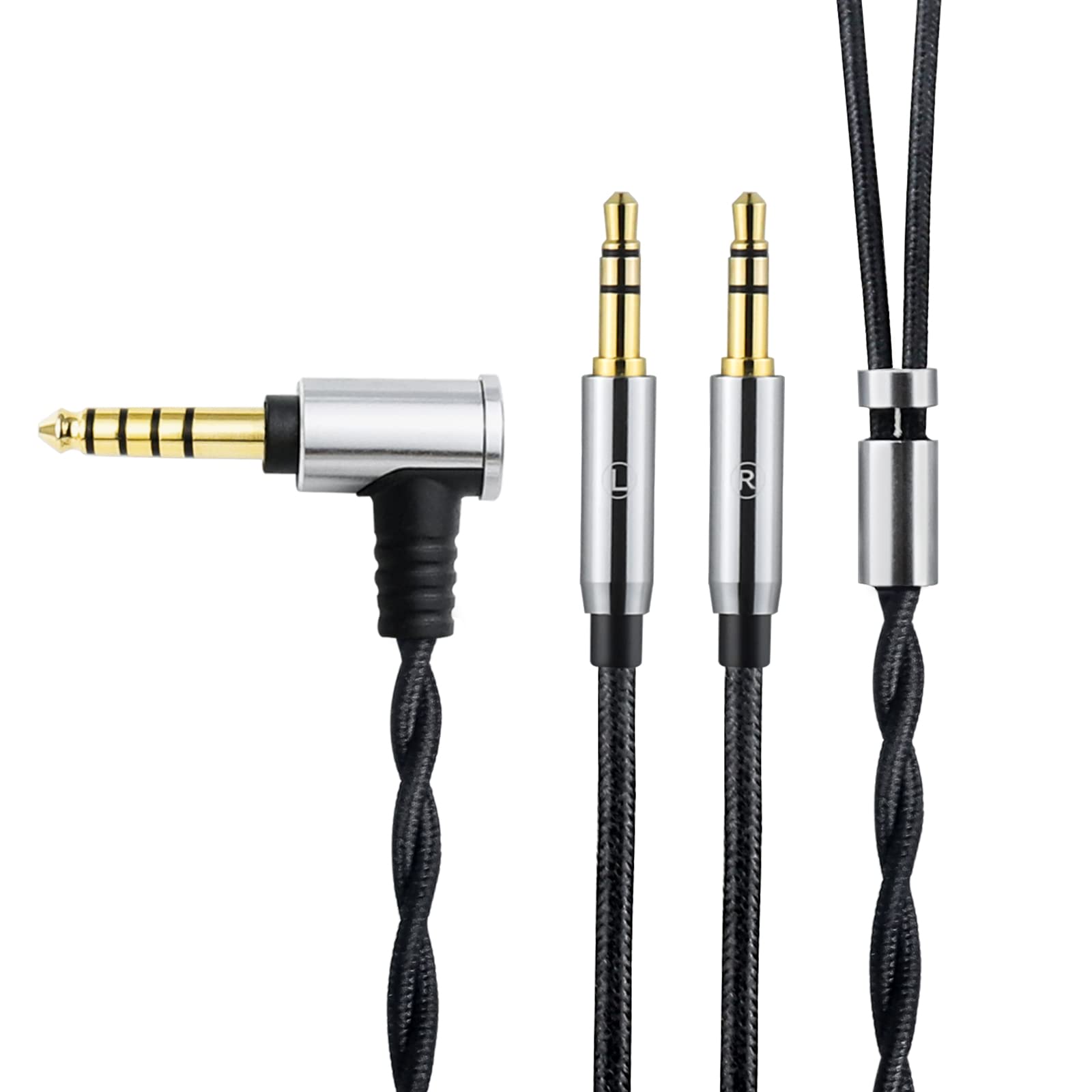 OKCSC WT 4.4mm Male to Dual 3.5mm Male Headphone Cable for Sony NW-ZX300A/ZX505WM1Z/FiiO M11 Plus,4.4mm Balanced Upgrade Replacement Cable for Hifiman Sundara, Ananda, HE400SE, HE-400i Headphone 3.9FT