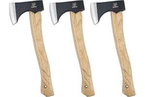 WICING Throwing Axes - 14" Throwing Hatchet Great for Axe Throwing Competitions, High Carbon Steel Forged & Wooden Handle 3 P