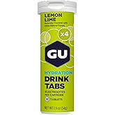 GU Energy Hydration Electrolyte Drink Tablets, Enhanced Endurance Sports Drink for Running, Cycling, Triathlon, 4-Count (48 Servings), Lemon Lime