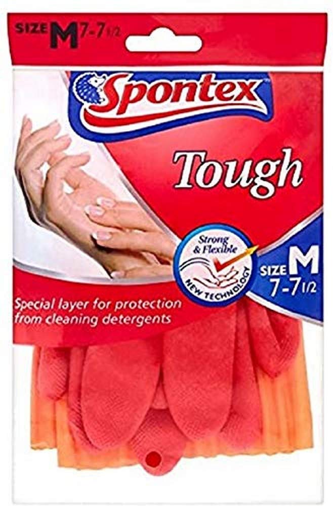 Spontex Tough Gloves - Medium, 1 Pair