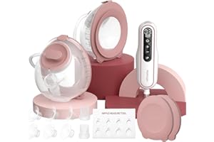 Momcozy Breast Pump V2 Pro Ultra-Lightweight, Hands-Free & Portable Wearable Pump with Upgraded Integrated DoubleFit Flange, 