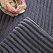 Home Brilliant Decorative Pillow Cover 12x20 Plush Striped Velvet Corduroy Oblong Pillowcase Accent Cushion Cover, 12 x 20 inch (30x50 cm), Dark Grey