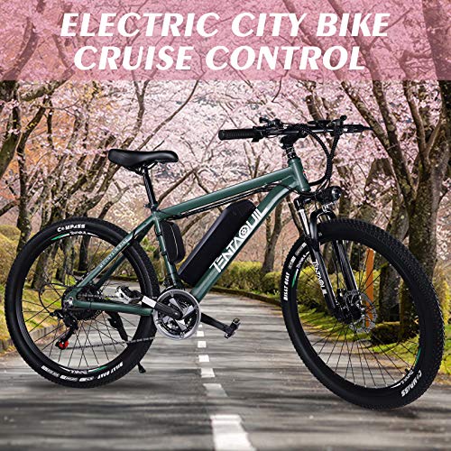 3Y Electric Bike, 26'' Electric Bicycle for Adults 20MPH Ebike