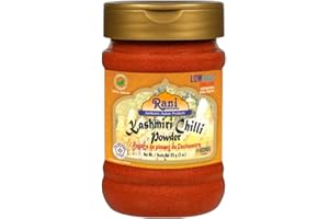 Rani Kashmiri Chilli Powder (Deggi Mirch, Low Heat) Ground Indian Spice 3oz (85g) PET Jar ~ All Natural | Salt-Free | Vegan |