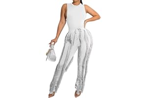 EDITCOZY Women Sexy Two Piece Outfits Fringe Pants Set Tassel Club 2 Piece Sets Going Out Birthday Party Night