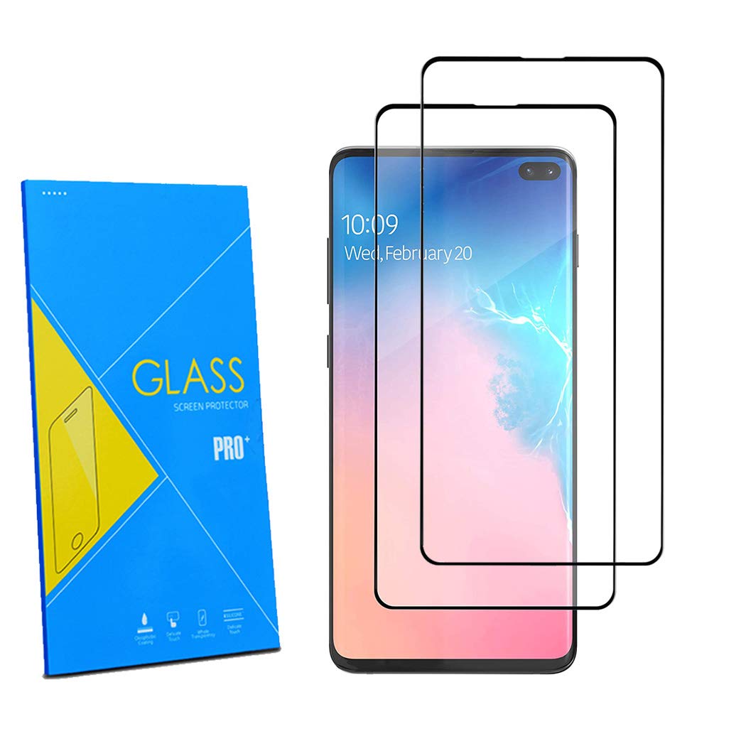 GAPlus [2-Pack] Screen Protector for Samsung Galaxy S10+ Tempered Glass Film, [Case Friendly][Anti-Scratch][Anti-Shatter] For Samsung Galaxy S10+