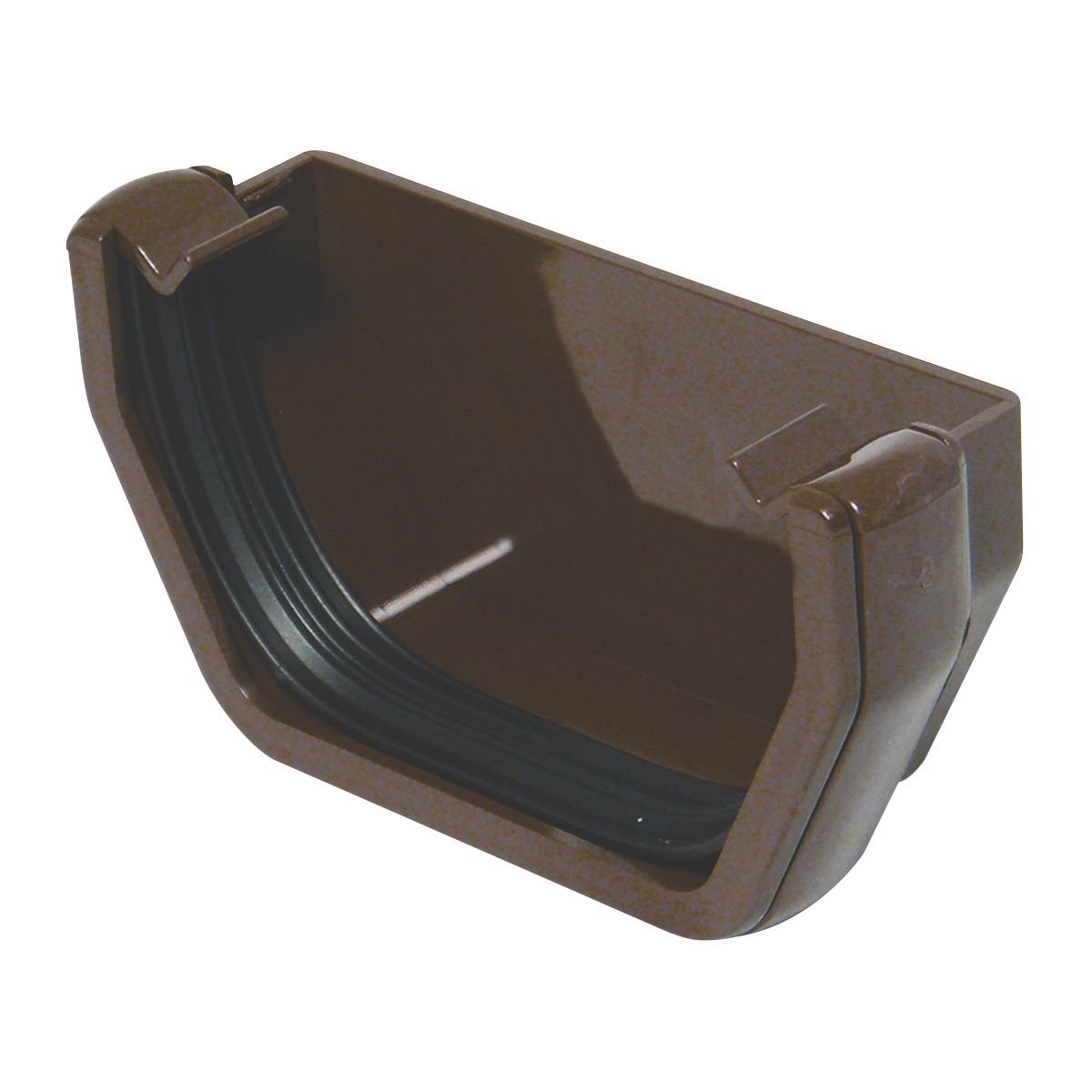 FloPlast RES1 Square Line External Stop End Brown 114mm