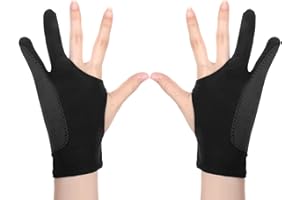 2 Pcs Artist Drawing Glove Palm Rejection Digital Drawing Glove Drawings Gloves Right Left Hand for Touch Screen Artist Right