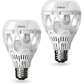 SANSI 200 Watt Equiv. A21 LED Light Bulbs 3000 Lumens 5000K E26 Base 2-Pack | 22W Light Bulbs Daylight White Non-Dimmable Bright LED Bulbs for Home Office Ceramic Heat Dissipation
