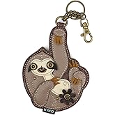 CHALA Wilderness Collection Women's Decorative Key Fob/Coin Purse Accessory (Sloth)
