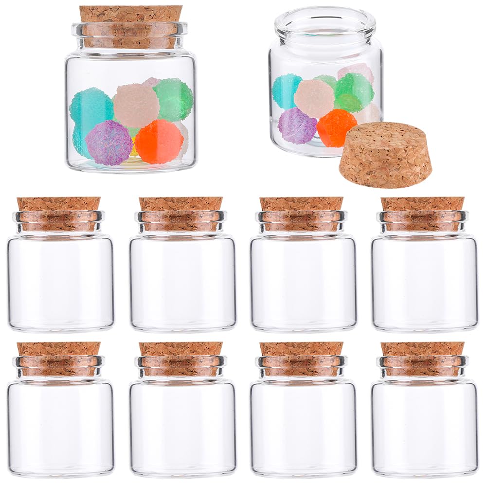 CRASPIRE 12Pcs Small Glass Bottles with Cork