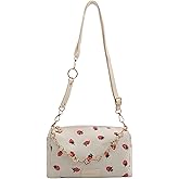 Cute Crossbody Bag for Women Strawberry Purse Corduroy Tote Bag Fashion Chain Aesthetic Handbags Travel Bags