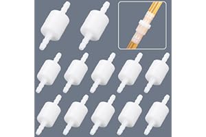 AXISCULPT 5/32" (4mm) One Way Check Valve Barb Hose Non Return Valve PVDF Plastic Water Air Gas Stop Inline Check Valve Ozone Resistance, 12Pcs