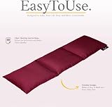 Qomfor Microwavable Wheat Bag Burgundy 3-Chamber Heating Pad 46x12 cm view 3