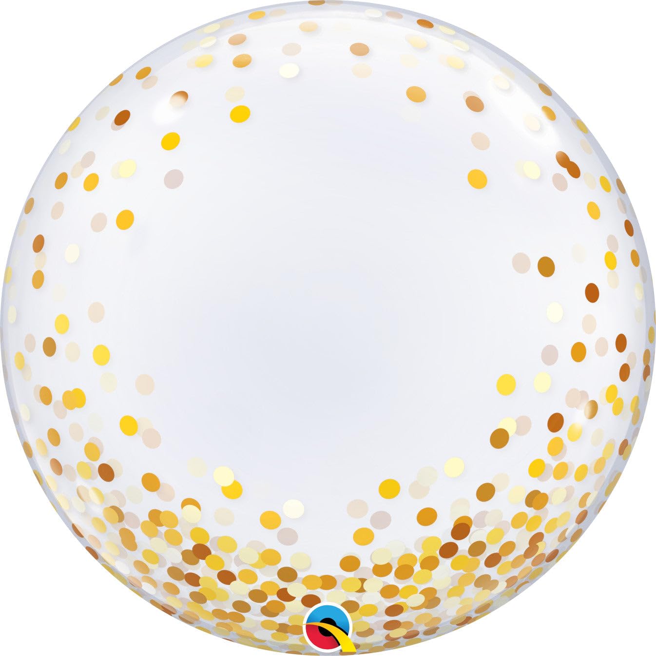 Qualatex 89727 24" Gold Confetti Dots Balloon, Multi-Colour