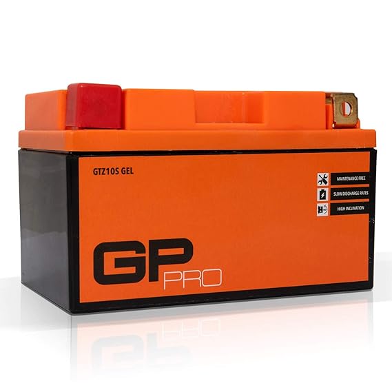 GP-PRO GTZ10S 12V 9Ah Gel-Batterie (Ähnlich YTZ10S / YTZ10-S) (Wartungsfrei / Versiegelt) Akkumulator Motorrad Motorradbatter