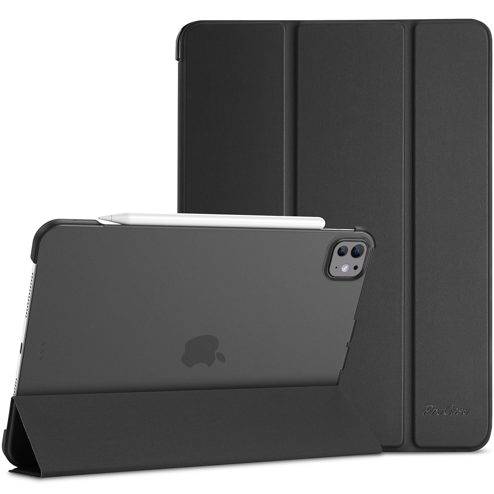 Photo 1 of ProCase Smart Case for iPad Pro 11 Inch (M4) 2024 (Model: A2836/A2837/A3006), Slim Folio Stand Hard Back Shell Protective Tablet Cover for iPad Pro 11" 5th Generation 2024 -Black