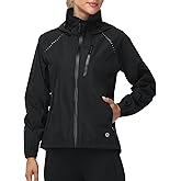 Nepest Womens Cycling Rain Jackets Lightweight Waterproof Biking Running Windbreaker UPF 50+ Reflective Packable Hooded