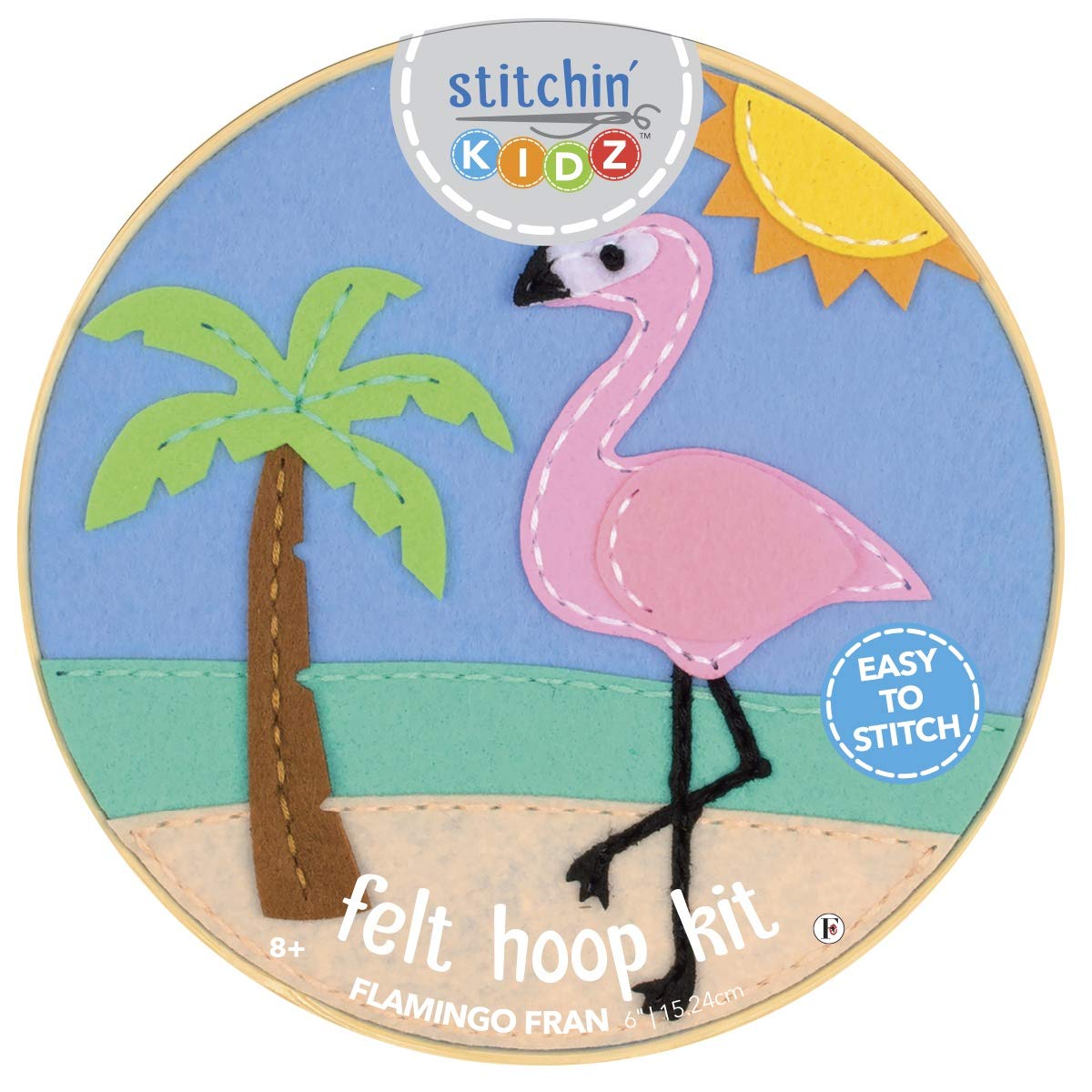 FABRIC EDITIONS Felt Hoop Flamingo, One Size