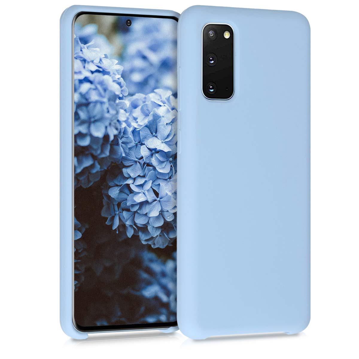 kwmobile Case Compatible with Samsung Galaxy S20 Case - TPU Silicone Phone Cover with Soft Finish - Light Blue Matte