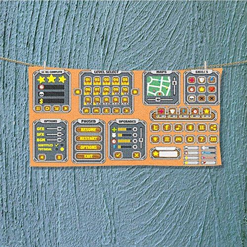 AmaPark fitness towel complete mahjong set with explanations symbols vector fully editable No Fading Multipurpose L27.5 x W13.8 INCH