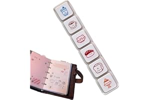Portable Scrapbooking Stamps, Cartoon Mini Reusable Stamp, Paper Craft Stamping Tool with Ink Pad, DIY Art Supplies, Scrapboo