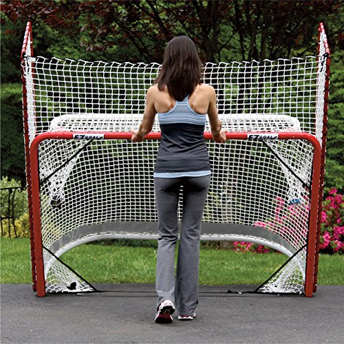 EZ Goal Folding Hockey Training Goal Net w/ Backstop, Targets