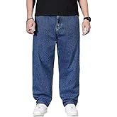 NDCOXQW Mens Jeans Relaxed Fit Straight Leg Casual Long Denim Pants Vintage Workwear Classic Jeans Trousers Y2k