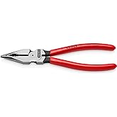 KNIPEX Tools 08 21 185 Needle-Nose Combination Pliers, 7-1/4" | Hardened Cutting Edges