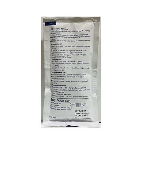 SOS 78804 EMERGENCY DRINKING WATER POUCH, 125ML