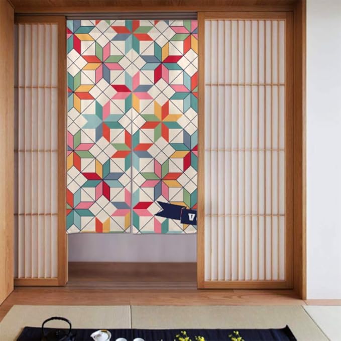 Cortinas de dormitorio largas Arte 3d Moda retro Acolchado Pintura