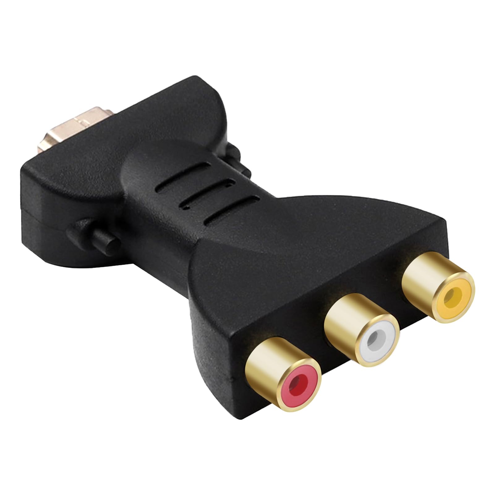 HDMI to AV RGB RCA Converter, 1080P High-Definition Audio Video Converter HDMI to 3 RGB Adapter, Component Video Audio Converter Gold Plated Interface Compatible with Xbox PS2 STB VHS TV Laptop