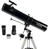 Celestron PowerSeeker 114EQ Reflector Telescope for Backyard Astronomy | Newtonian Optics, View Bright Galaxies &amp; Nebulae, Large 114mm Aperture, Smooth Equatorial Tracking, Easy to Set Up &amp; Use