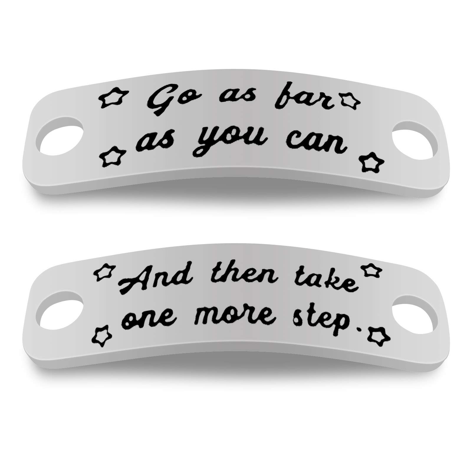 Ciyumu Gift for Runner Trainer Tags Go As Far As You Can And Then Take More Step Shoelace Tag Shoelace Charm Fitness Gym Presents Get Fit Running Runners Gift Inspirational Tag for Women Friend