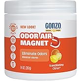 Gonzo Natural Magic Odor Air Magnet - Eliminates Odors from Closets, RV's, Rental Properties, Cars, Pet Areas, Bathrooms, Tra