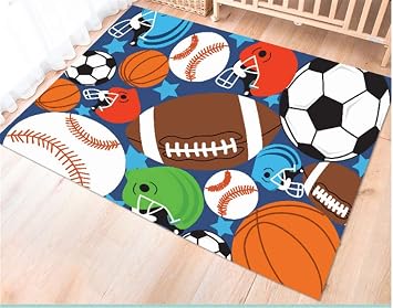 Grenss Blau Kinder Teppich Spass Sport Tapeta Alfombra Kinder