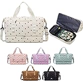 Strawberry Duffle Bag for Girls,Corduroy Gym Bag with Shoe Compartment & Wet Pocket,Cute Travel Bag Weekend Bag Dance Bag for Kids (pink)