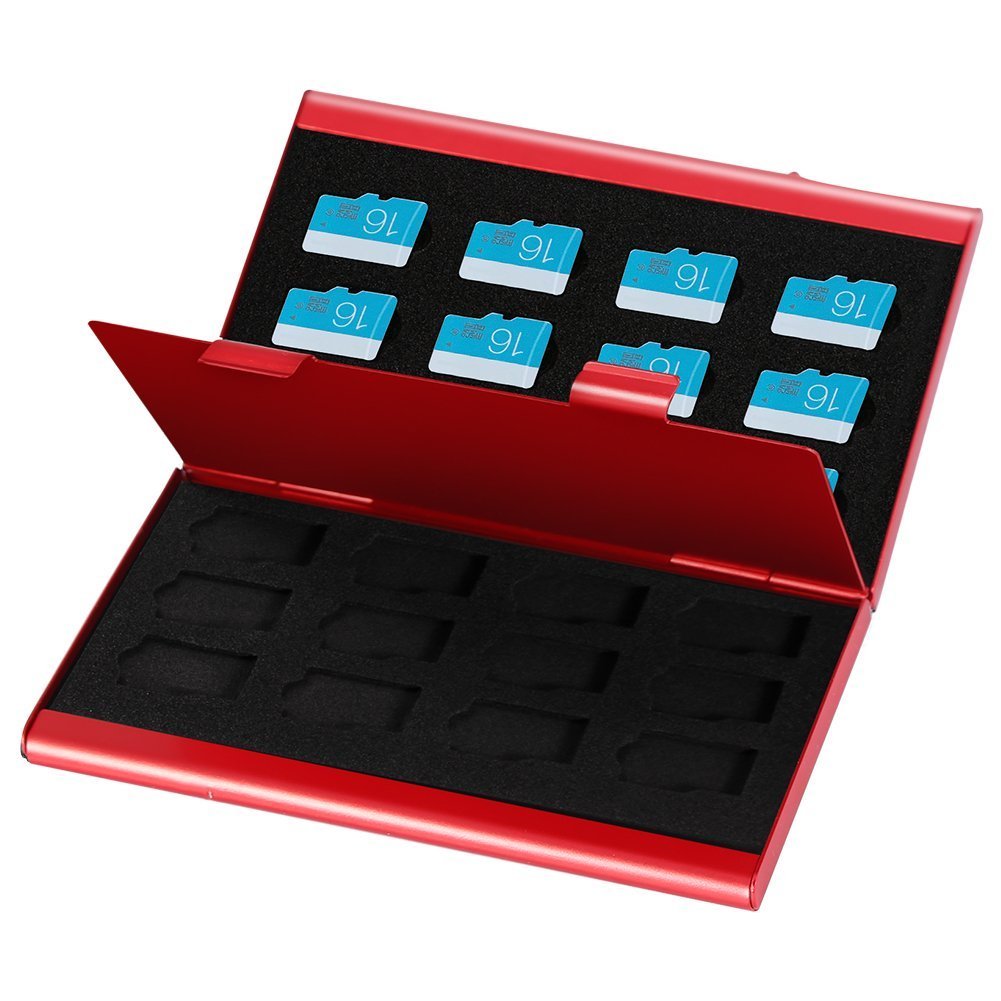 zjchao Aluminium Memory Card Case for Storing and Organising and TF Card 9 x 6 x 1. 3 cm