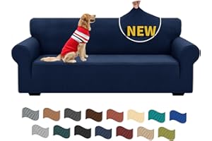 XINEAGE 2024 Newest Couch Covers for 3 Cushion Couch 1 Piece Sofa Slipcovers High Stretch Soft Couch Covers Washable Sofa Furniture Protector Anti-Slip Sofa Couch Covers Dogs (Sofa, Navy Blue)