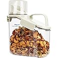 Cereal Containers Storage with Pour Spout Airtight Food Storage Containers with Lid Air Tight Cereal Dispenser Sealed Kitchen Canisters for Nuts Flour Sugar Beans Dry Food, Bpa Free 1.6L